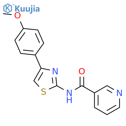 3-Pyridinecarboxamide, N-[4-(4-methoxyphenyl)-2-thiazolyl]- structure