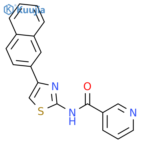 3-PYRIDINECARBOXAMIDE, N-[4-(2-NAPHTHALENYL)-2-THIAZOLYL]- structure