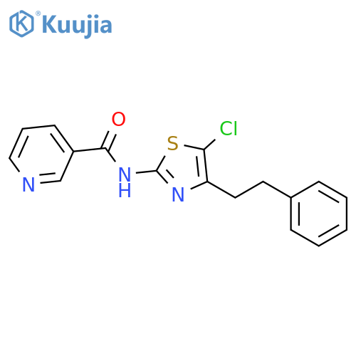 3-Pyridinecarboxamide, N-[5-chloro-4-(2-phenylethyl)-2-thiazolyl]- structure