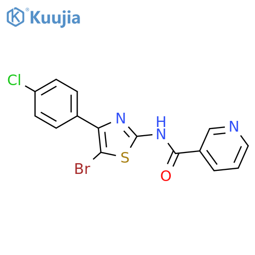3-Pyridinecarboxamide, N-[5-bromo-4-(4-chlorophenyl)-2-thiazolyl]- structure