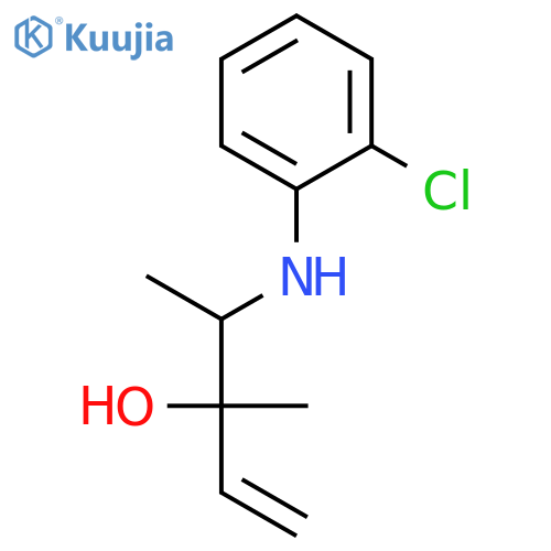 1-Penten-3-ol, 4-[(2-chlorophenyl)amino]-3-methyl- structure