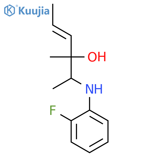 4-Hexen-3-ol, 2-[(2-fluorophenyl)amino]-3-methyl- structure