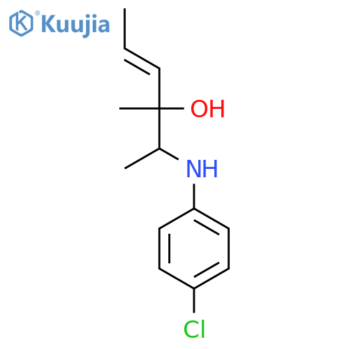4-HEXEN-3-OL, 2-[(4-CHLOROPHENYL)AMINO]-3-METHYL- structure