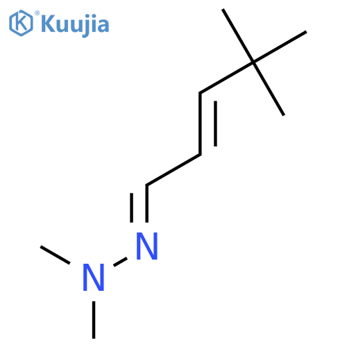 2-PENTENAL, 4,4-DIMETHYL-, DIMETHYLHYDRAZONE, (E,E)- structure