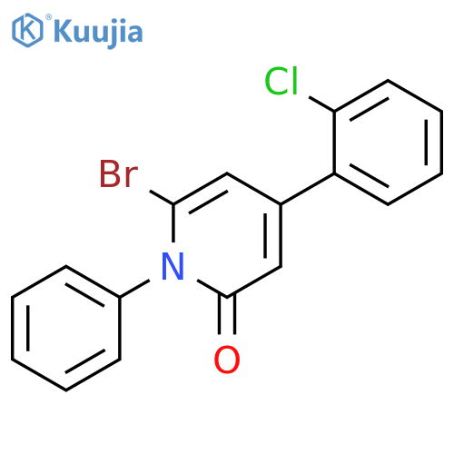 2(1H)-PYRIDINONE, 6-BROMO-4-(2-CHLOROPHENYL)-1-PHENYL- structure