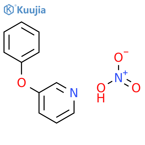 Pyridine, 3-phenoxy-, nitrate structure