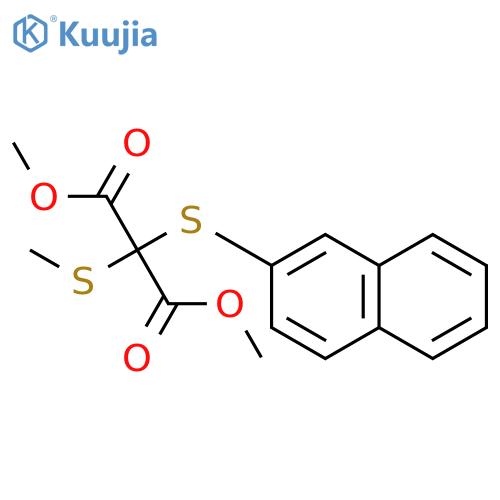 Propanedioic acid, (methylthio)(2-naphthalenylthio)-, dimethyl ester structure