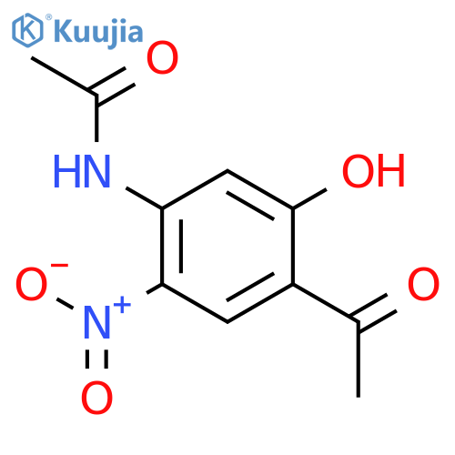 N-(4-Acetyl-5-hydroxy-2-nitrophenyl)acetamide structure
