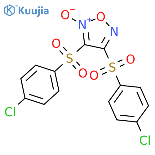 1,2,5-Oxadiazole, 3,4-bis[(4-chlorophenyl)sulfonyl]-, 2-oxide structure