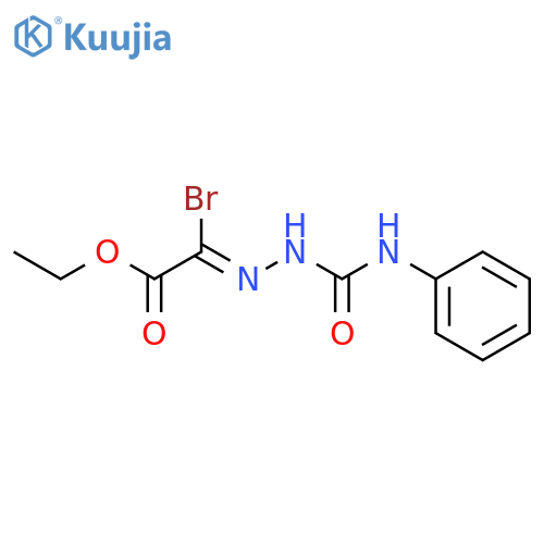 ACETIC ACID, BROMO[[(PHENYLAMINO)CARBONYL]HYDRAZONO]-, ETHYL ESTER structure