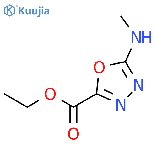 1,3,4-OXADIAZOLE-2-CARBOXYLIC ACID, 5-(METHYLAMINO)-, ETHYL ESTER structure