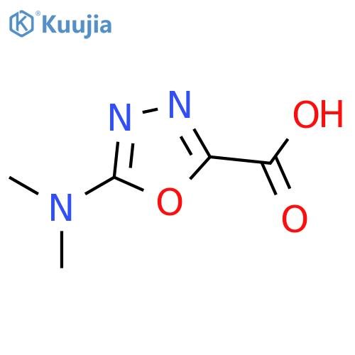 5-(dimethylamino)-1,3,4-oxadiazole-2-carboxylic acid structure