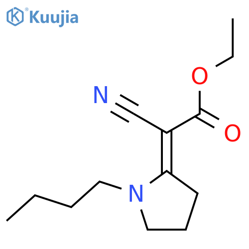 Acetic acid, (1-butyl-2-pyrrolidinylidene)cyano-, ethyl ester, (E)- structure