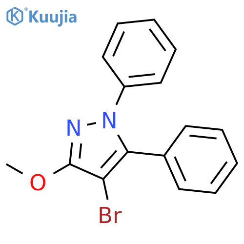 1H-Pyrazole, 4-bromo-3-methoxy-1,5-diphenyl- structure