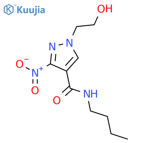 1H-Pyrazole-4-carboxamide, N-butyl-1-(2-hydroxyethyl)-3-nitro- structure