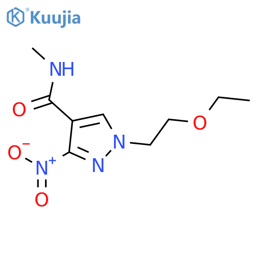 1H-Pyrazole-4-carboxamide, 1-(2-ethoxyethyl)-N-methyl-3-nitro- structure