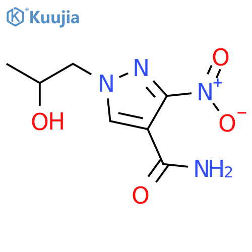 1H-PYRAZOLE-4-CARBOXAMIDE, 1-(2-HYDROXYPROPYL)-3-NITRO- structure