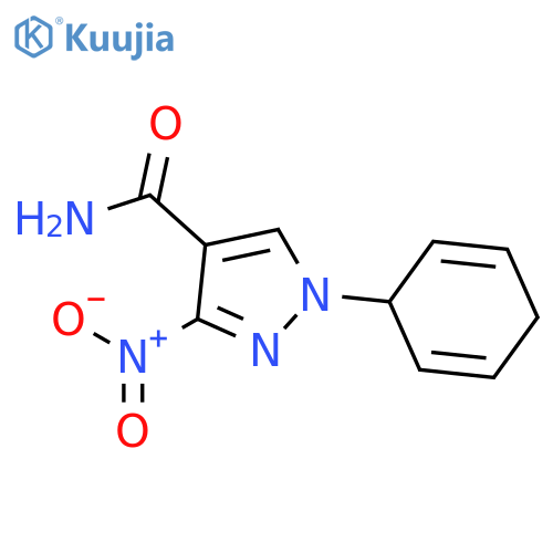 1H-PYRAZOLE-4-CARBOXAMIDE, 1-(2,5-CYCLOHEXADIEN-1-YL)-3-NITRO- structure