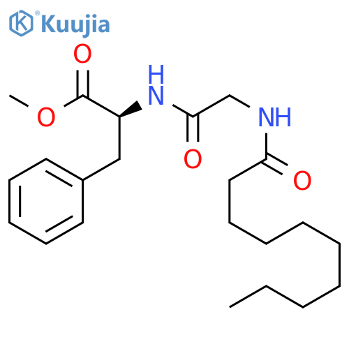 L-Phenylalanine, N-[N-(1-oxodecyl)glycyl]-, methyl ester structure