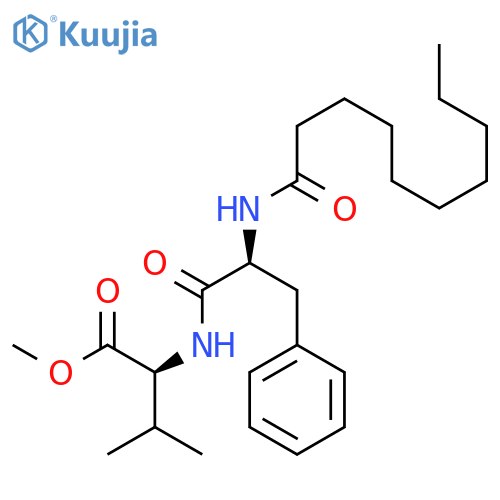L-Valine, N-[N-(1-oxodecyl)-L-phenylalanyl]-, methyl ester structure