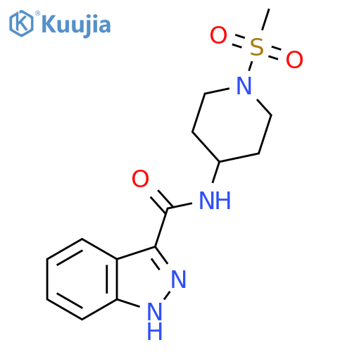 1H-Indazole-3-carboxamide, N-[1-(methylsulfonyl)-4-piperidinyl]- structure