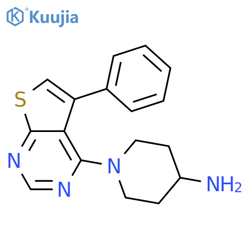 4-Piperidinamine, 1-(5-phenylthieno[2,3-d]pyrimidin-4-yl)- structure