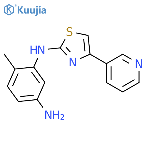 6-methyl-N1-4-(pyridin-3-yl)-1,3-thiazol-2-ylbenzene-1,3-diamine structure