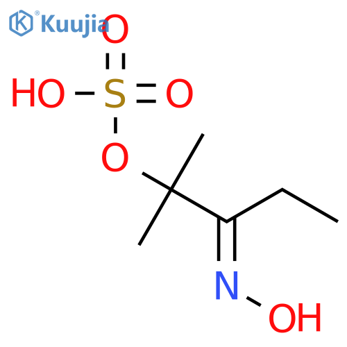 3-PENTANONE, 2-METHYL-2-(SULFOOXY)-, OXIME structure