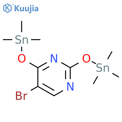 Pyrimidine, 5-bromo-2,4-bis[(trimethylstannyl)oxy]- structure