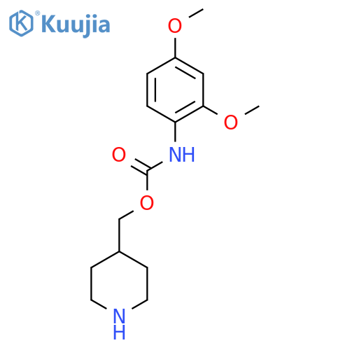 Carbamic acid, (2,4-dimethoxyphenyl)-, 4-piperidinylmethyl ester structure