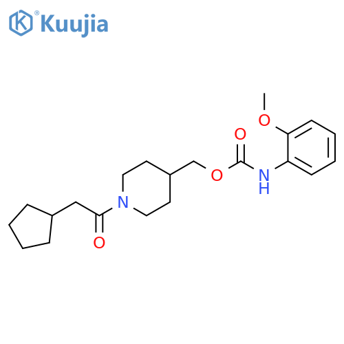 Carbamic acid, (2-methoxyphenyl)-,[1-(cyclopentylacetyl)-4-piperidinyl]methyl ester structure