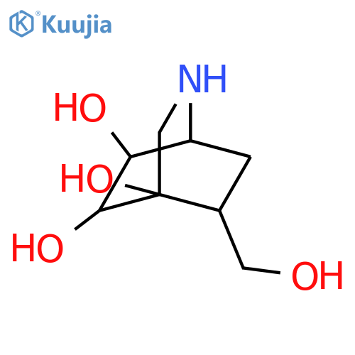 2-Azabicyclo[2.2.2]octane-4,5,6-triol, 8-(hydroxymethyl)-,(1R,4S,5R,6R,8R)- structure