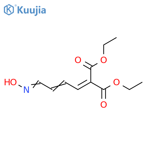 Propanedioic acid, [4-(hydroxyimino)-2-butenylidene]-, diethyl ester structure