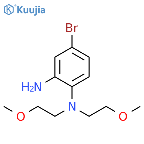 1,2-Benzenediamine, 4-bromo-N,N-bis(2-methoxyethyl)- structure