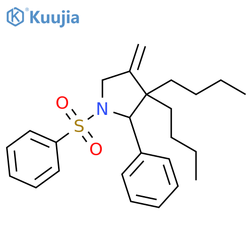 Pyrrolidine, 3,3-dibutyl-4-methylene-2-phenyl-1-(phenylsulfonyl)- structure