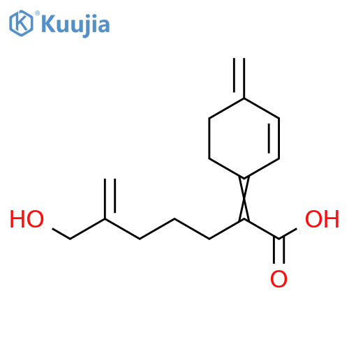 6-Heptenoic acid,6-(hydroxymethyl)-2-(4-methylene-2-cyclohexen-1-ylidene)- structure