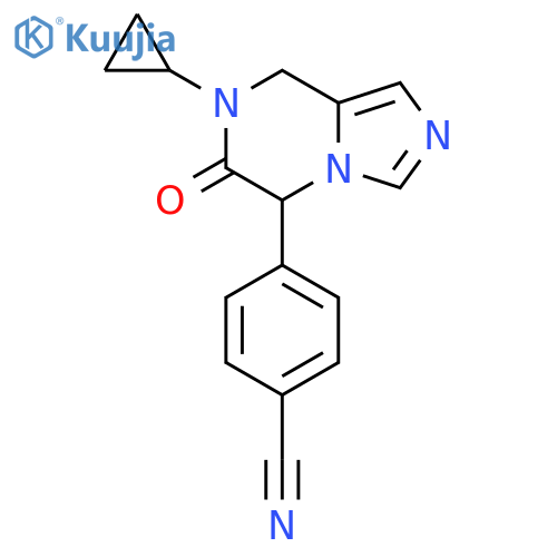 Benzonitrile,4-(7-cyclopropyl-5,6,7,8-tetrahydro-6-oxoimidazo[1,5-a]pyrazin-5-yl)- structure