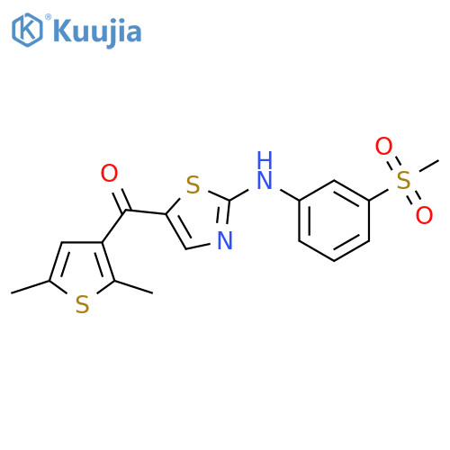 Methanone,(2,5-dimethyl-3-thienyl)[2-[[3-(methylsulfonyl)phenyl]amino]-5-thiazolyl]- structure