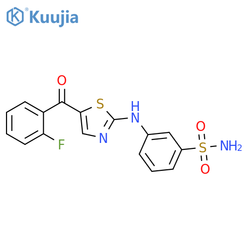 Benzenesulfonamide, 3-[[5-(2-fluorobenzoyl)-2-thiazolyl]amino]- structure