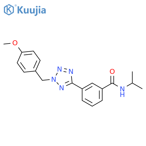 Benzamide,3-[2-[(4-methoxyphenyl)methyl]-2H-tetrazol-5-yl]-N-(1-methylethyl)- structure