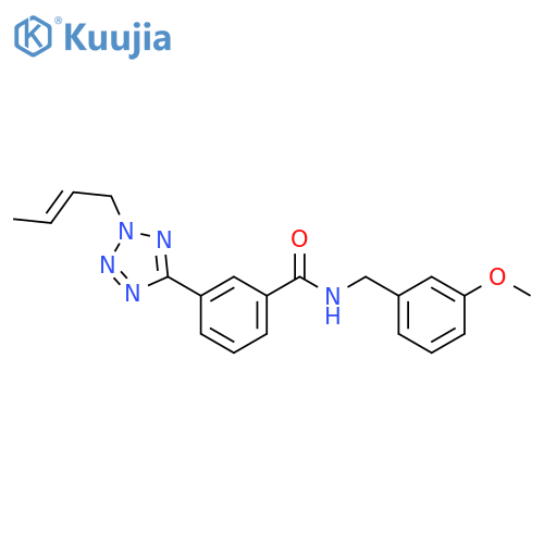 Benzamide,3-[2-(2-butenyl)-2H-tetrazol-5-yl]-N-[(3-methoxyphenyl)methyl]- structure