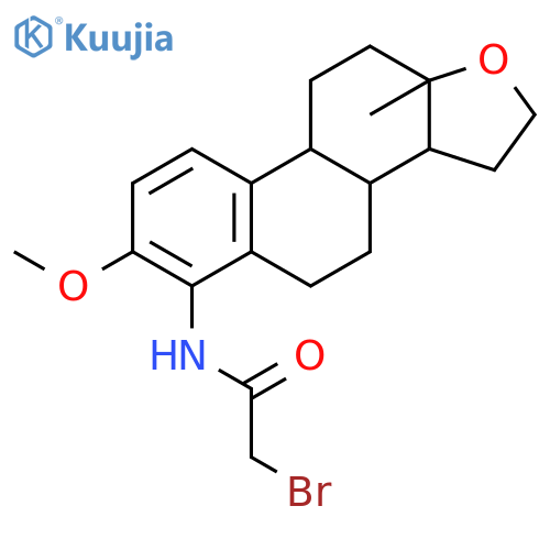 2-bromo-N-[(11aS)-7-methoxy-11a-methyl-2,3,3a,3b,4,5,9b,10,11,11a-decahydrophenanthro[2,1-b]furan-6-yl]acetamide structure