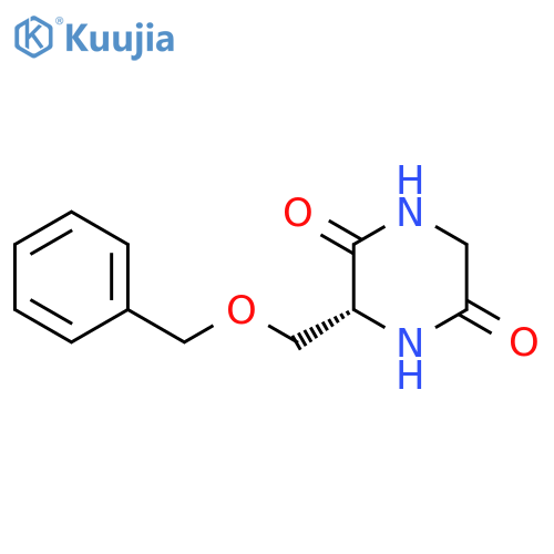 2,5-Piperazinedione, 3-[(phenylmethoxy)methyl]-, (3R)- structure