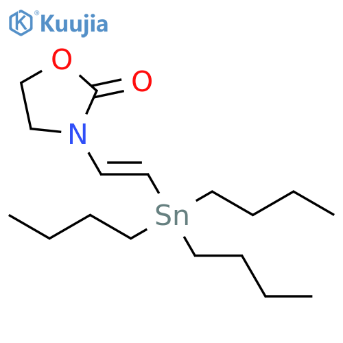 2-Oxazolidinone, 3-[(1E)-2-(tributylstannyl)ethenyl]- structure