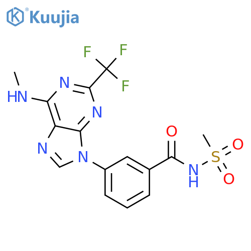 Benzamide,3-[6-(methylamino)-2-(trifluoromethyl)-9H-purin-9-yl]-N-(methylsulfonyl)- structure
