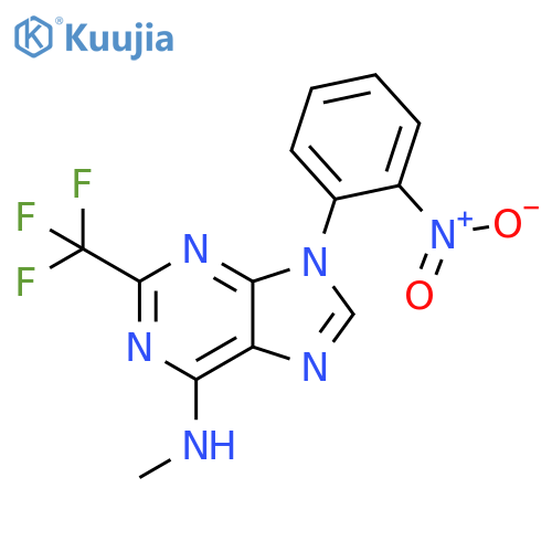 9H-Purin-6-amine, N-methyl-9-(2-nitrophenyl)-2-(trifluoromethyl)- structure