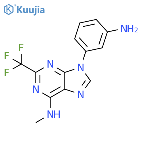 9H-Purin-6-amine, 9-(3-aminophenyl)-N-methyl-2-(trifluoromethyl)- structure