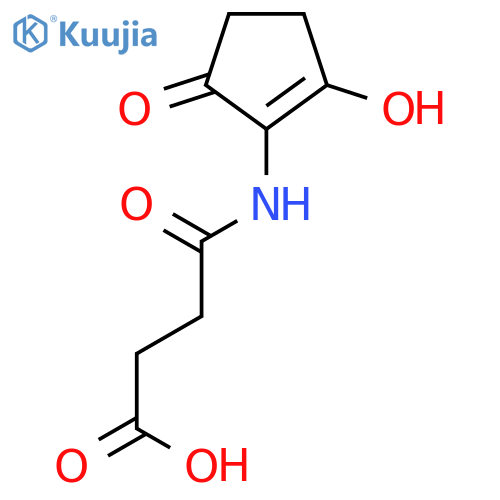 Butanoic acid, 4-[(2-hydroxy-5-oxo-1-cyclopenten-1-yl)amino]-4-oxo- structure