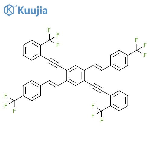 Benzene,1,4-bis[(1E)-2-[4-(trifluoromethyl)phenyl]ethenyl]-2,5-bis[[2-(trifluoromethyl)phenyl]ethynyl]- structure