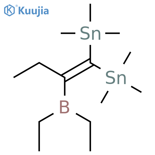 Borane, [1-[bis(trimethylstannyl)methylene]propyl]diethyl- structure